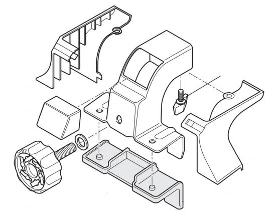 Atera Stützfußsatz Reling HR #041000 Atera Stützfußsatz Reling HR #041000