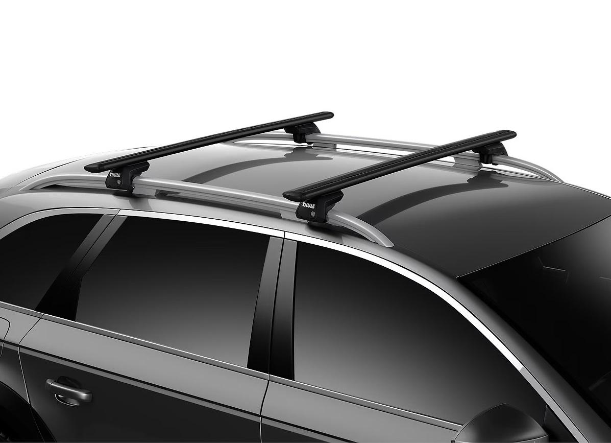 Thule Raised Rail WingBar Evo Black Dachtr ger f. Subaru Impreza Kombi mit Reling Bj. 1992 2000 5 T rer Kombi